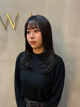 ミディアム A.Ｍ.hair所属・レイヤーカット/ 髪質改善/福本凌のヘアスタイル