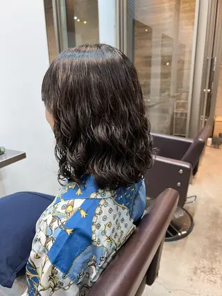 ミディアム デジタルパーマ/ ウェーブパーマ/神野のヘアスタイル