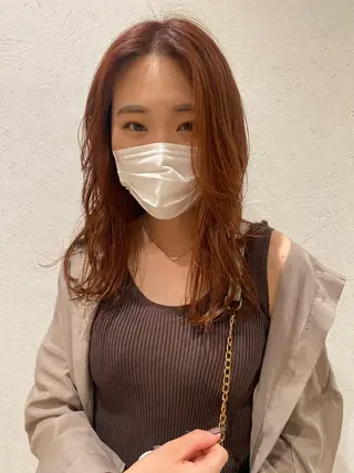 セミロング カラー ヘアアレンジ パーマ指名No1 /namiのヘアスタイル