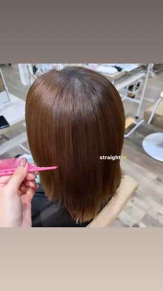 ミディアム 顔周りカット/ 似合わせ/momo/のヘアスタイル