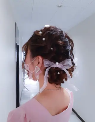 セミロング ヘアアレンジ Hair&Make  Delight*のヘアスタイル