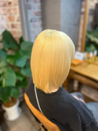 ミディアム カラー パーマ 髪質改善HALO トリートメント専門店のヘアスタイル