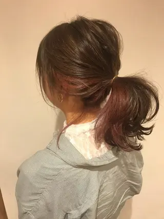 ミディアム カラー AMI Hair  supply所属・髪質改善カラー 韓国風レイヤーのヘアスタイル