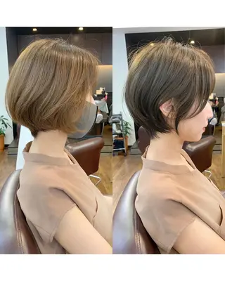 ショート 縮毛矯正/ショート/ レイヤー/畑中正敏のヘアスタイル