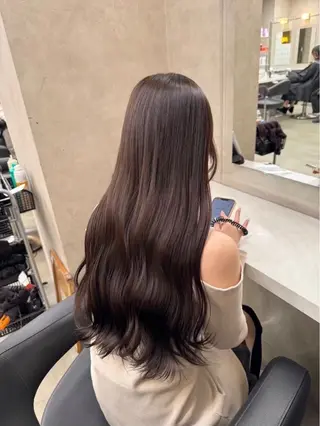 ロング カラー ヘアアレンジ 透明感ベージュ🪽 ブラウン🤎Rinのヘアスタイル