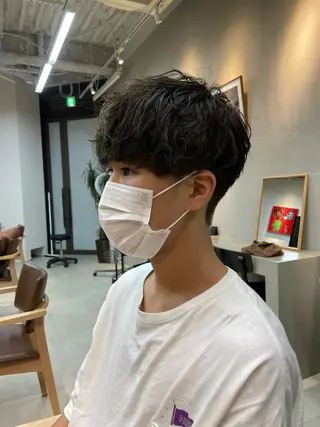 ショート パーマ メンズ mee.表参道所属・ボブ/ショート /パーマ/shinのヘアスタイル