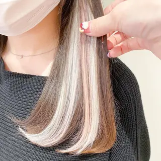 セミロング エクステ/ハイトーン 🐏☁️miminaのヘアスタイル