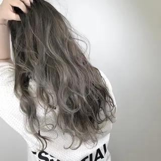 ミディアム カラー 髪質改善 カラー専門店のヘアスタイル