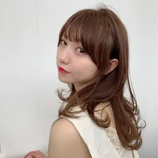 セミロング 赤羽今日子/レイヤー /盛れる顔まわりのヘアスタイル