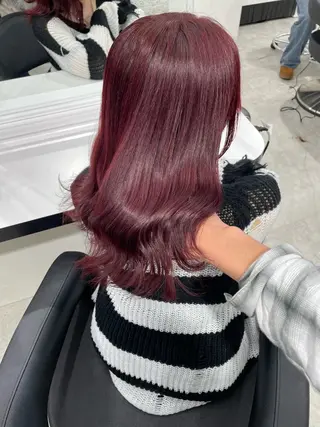 セミロング カラー エフェクトブリーチ／ レイヤーカット／翔のヘアスタイル