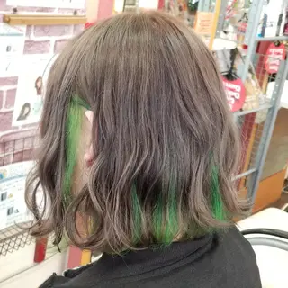 ミディアム カラー 植田 /エクステ /ブリーチ/髪質改善のヘアスタイル