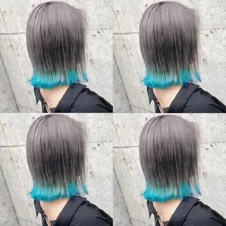 ショート カラー ヘアアレンジ メンズ キッズ 💟Chloe原宿店 🩶ハイトーンのヘアスタイル