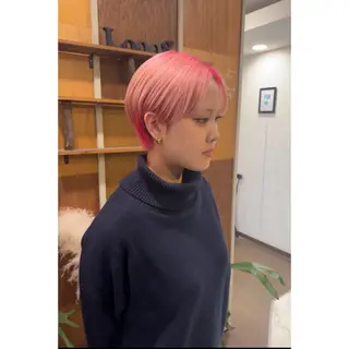 ショート ハイトーン/ ダブルカラー/透明感のヘアスタイル