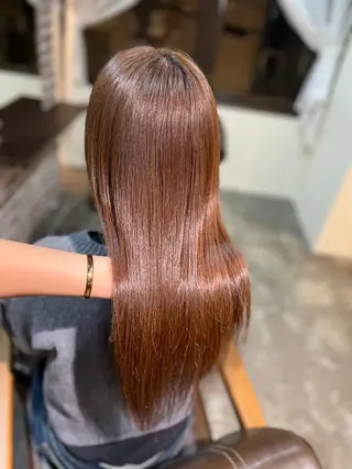 ロング カラー メンズパーマ/縮毛 矯正/徳田真緒のヘアスタイル