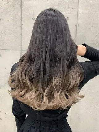 ロング LINOET名古屋所属・ダブルカラー🩶上村 純妃🩶名駅徒歩5分のヘアスタイル