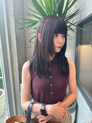 ロング カラー ボブ/似合わせカット /ニュアンスカラーのヘアスタイル