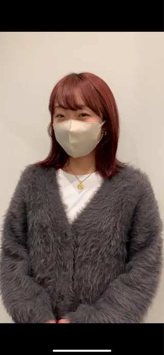 セミロング カラー メンズ 落合希 Olivebeigeのヘアスタイル