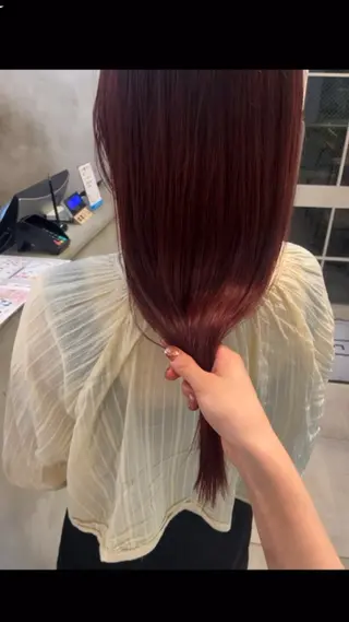 セミロング カラー miyu 透明感カラー/パーマのヘアスタイル