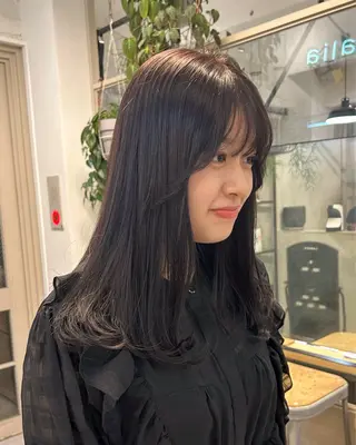 ミディアム カラー じゅわっと暖色カラー 🍊Moemiのヘアスタイル