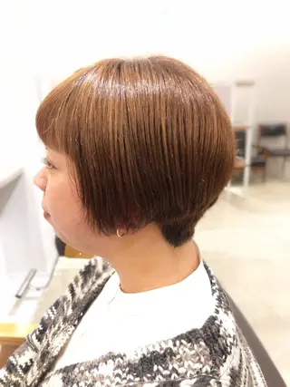 ショート 顔周りデザイン/ ママ美容師/濱ほのかのヘアスタイル