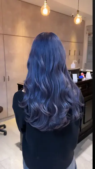 セミロング カラー パーマ ヘアアレンジ メンズ ブリーチカラー🤍 颯馬🐈‍⬛のヘアスタイル