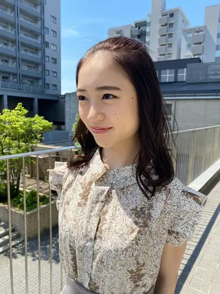 ミディアム カラー ヘアアレンジ ✨似合わせカラー 阿部賢✨のヘアスタイル