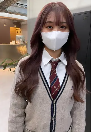 ロング カラー ミルクティーベージュ ❤︎レイヤー　MIAのヘアスタイル