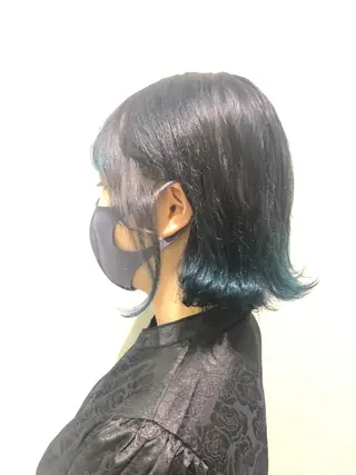 ミディアム カラー 石坂 瀬音のヘアスタイル