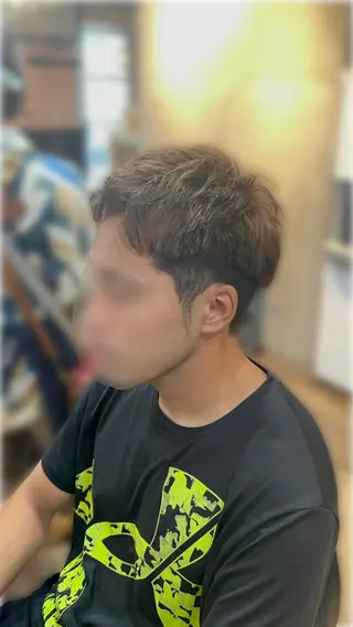 メンズ lafith hair Glanz 桂所属・かじももな｜縮毛矯正 ｜透明感カラーのヘアスタイル