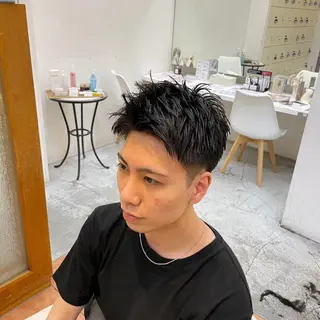 ショート 成瀬メンズ パーマ清水大隼のヘアスタイル