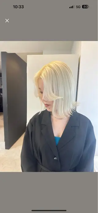 ミディアム カラー salowin原宿iori所属・💋ハイトーンデザイ ンヘア💋A'nyuのヘアスタイル