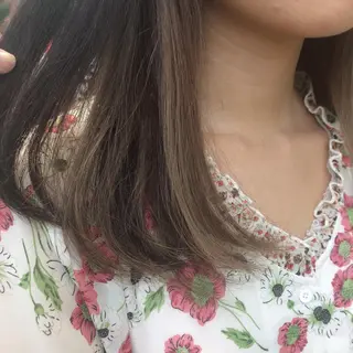 ミディアム カラー パーマ ヘアアレンジ 八巻 晴香のヘアスタイル