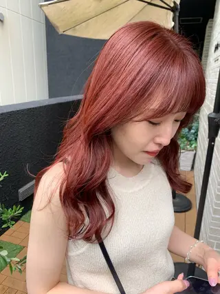 ロング カラー ヘアアレンジ kei/透明感カラー /ベージュ/インナーのヘアスタイル