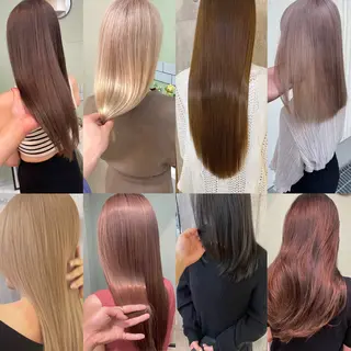 ロング カラー 髪質改善ｶﾗｰ ｹｱﾌﾞﾘｰﾁ/ﾀﾑのヘアスタイル