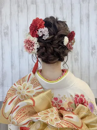 ロング ヘアアレンジ ヘアアレンジ にいた　かづしげのヘアスタイル