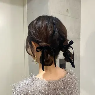 セミロング ヘアアレンジ 👩🏼🪄ありむら もえ/京都駅🍐のヘアスタイル