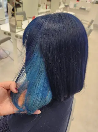 ミディアム カラー 推しアニメカラー🌈 ツヤ透明感カラー🦄のヘアスタイル