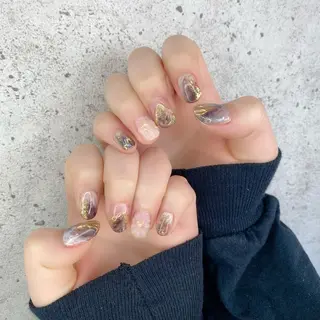 ショート カラー パーマ ヘアアレンジ メンズ キッズ ネイル マツエク・マツパ アイブロウ Salon Kのネイルデザイン