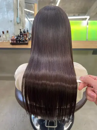 セミロング カラー パーマ ヘアアレンジ 【ヘアケア特化型】 newi天王寺のヘアスタイル