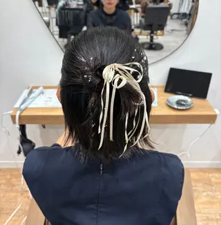 ヘアアレンジ ピンクカラーアレンジ 🩷AYANA🩷のヘアスタイル