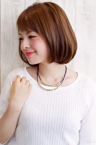 ミディアム 骨格肌色 似合わせ/YUKAのヘアスタイル