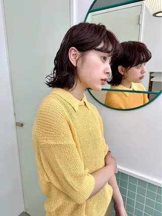 ミディアム パーマ ボブ/レイヤー/ケア パーマ/リュウタのヘアスタイル