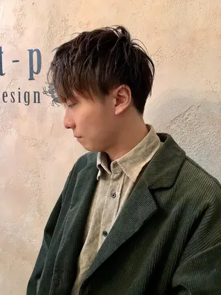 パーマ メンズ 水戸内原🐜 メンズ郡司裕紀のヘアスタイル