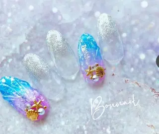 セミロング ネイル＆アイラッシュ ボネール Bounail 田町・三田店所属・Okochi 💅🏻✨のネイルデザイン