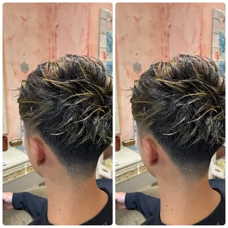 ショート カラー メンズ おおやま たくみのヘアスタイル