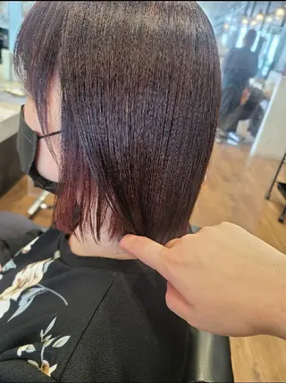 ミディアム カラー 関口 友菜のヘアスタイル