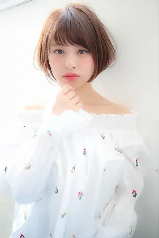 ショート カラー 💘トレンドスタイル 💘透明感ヘアのヘアスタイル