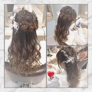 ロング ヘアアレンジ ヘアセット/着付け 𓇼 松本 夏美𓇼のヘアスタイル