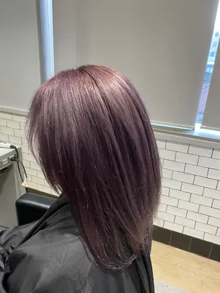 ミディアム ハイトーンエフェクト ブリーチいち丸のヘアスタイル