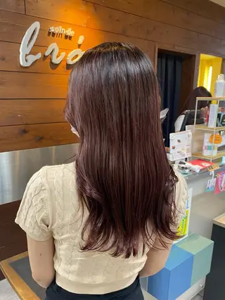 ロング カラー ヘアアレンジ HAIRSALONLOOP所属・川上 麻梨阿のヘアスタイル